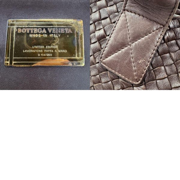 z1059 11 c Bottega Veneta Handbag Intrecciato Leather Brown