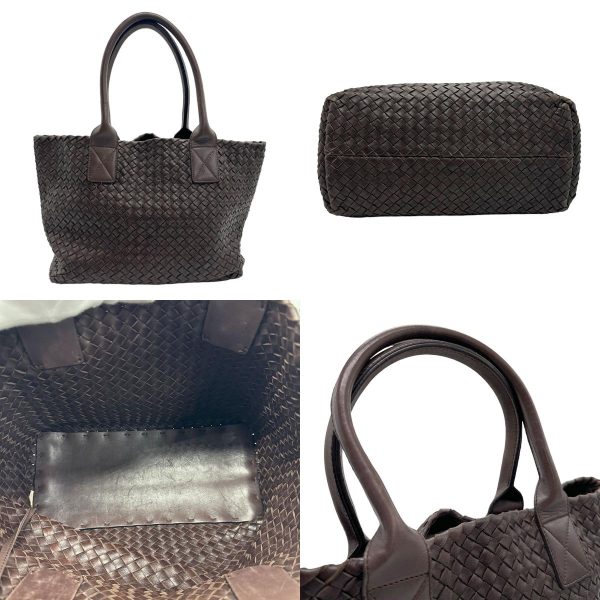 z1059 3 c Bottega Veneta Handbag Intrecciato Leather Brown