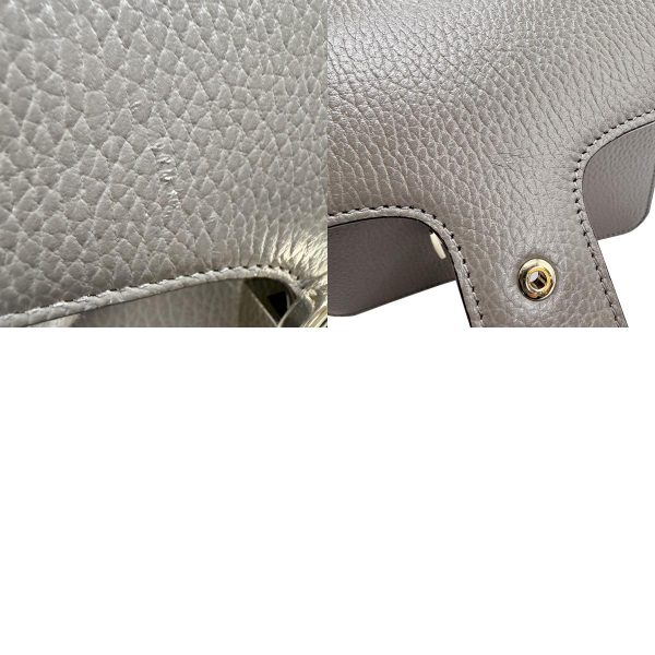 z1084 14 c Gucci Leather Shoulder Bag Gray