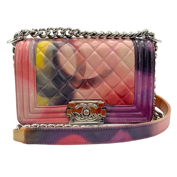 z1150 1 Chanel Boy Chanel Leather Shoulder Bag Multicolor