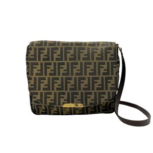 z1201 1 Versace Faux Leather Shoulder Bag with Golden Buckle Black