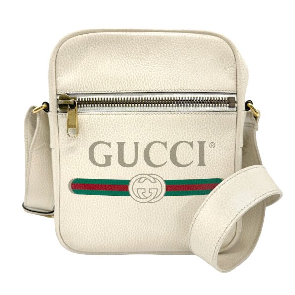 z1297 1 Gucci Leather Shoulder Bag Ivory