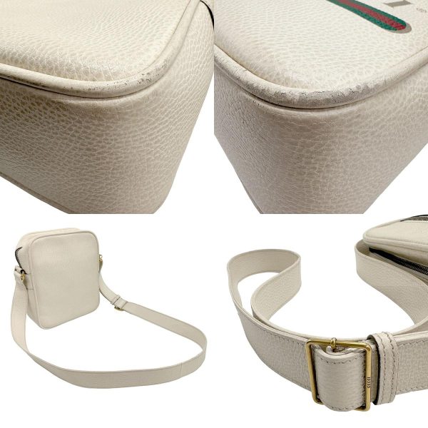 z1297 10 c Gucci Leather Shoulder Bag Ivory