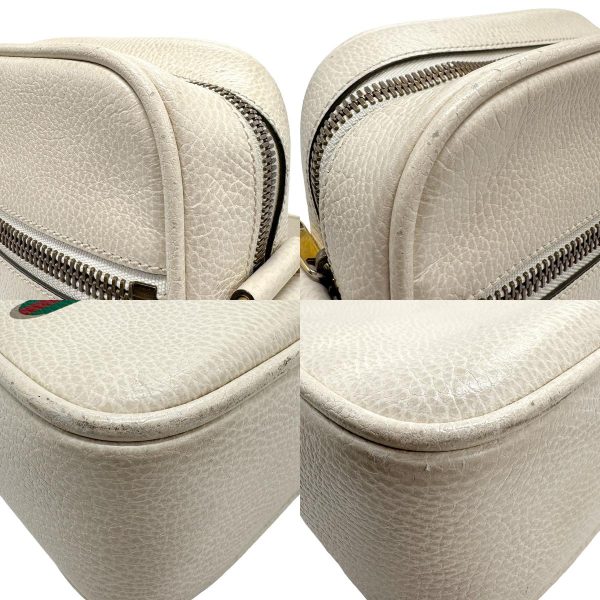 z1297 6 c Gucci Leather Shoulder Bag Ivory