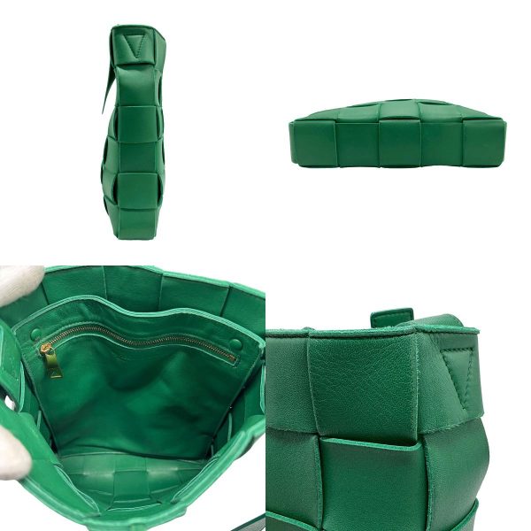 z1307 2 c Bottega Veneta Leather Shoulder Bag Green