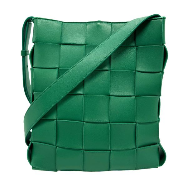 z1307 3 Bottega Veneta Leather Shoulder Bag Green