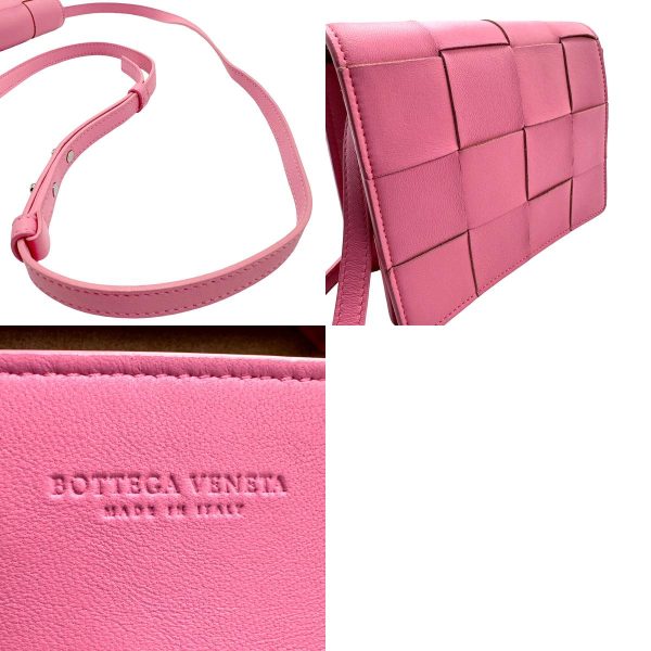 z1356 11 c Bottega Veneta Shoulder Bag Maxi Intrecciato Cassette Leather Pink