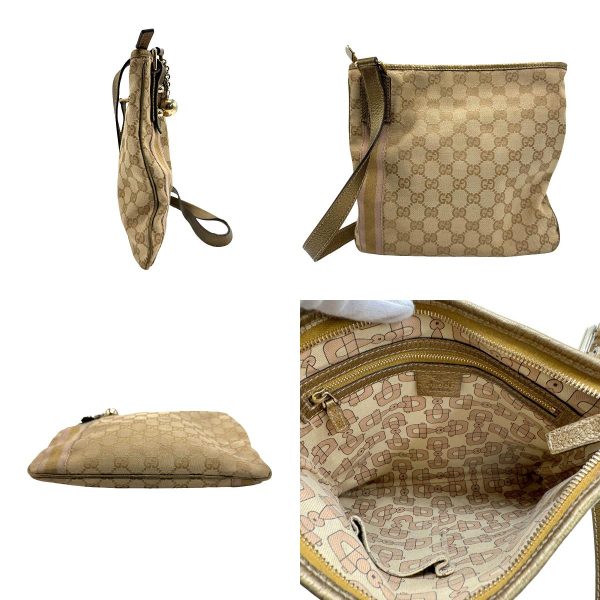 z1375 2 c Gucci GG Canvas Shoulder Bag Brown