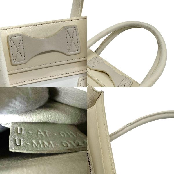 z1382 14 c Celine Leather Handbag Beige