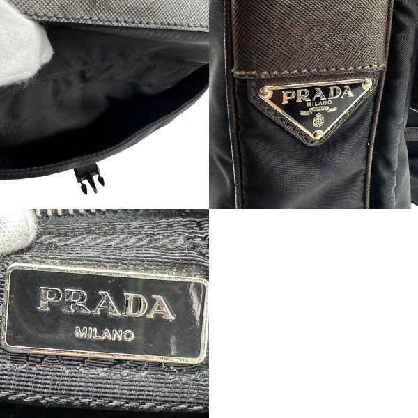 z1409 14 c Prada Nylon Crossbody Shoulder Bag Black