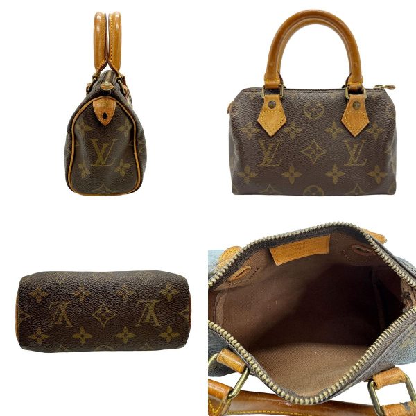 z1411 2 c Louis Vuitton Monogram Mini Speedy Handbag Brown