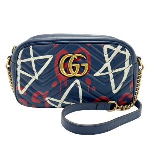 z1417 1 Gucci Gg Marmont Matelasse Mini Leather Handbag Red