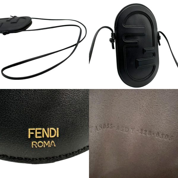 z1510 11 c Fendi Leather Smartphone Pouch Black