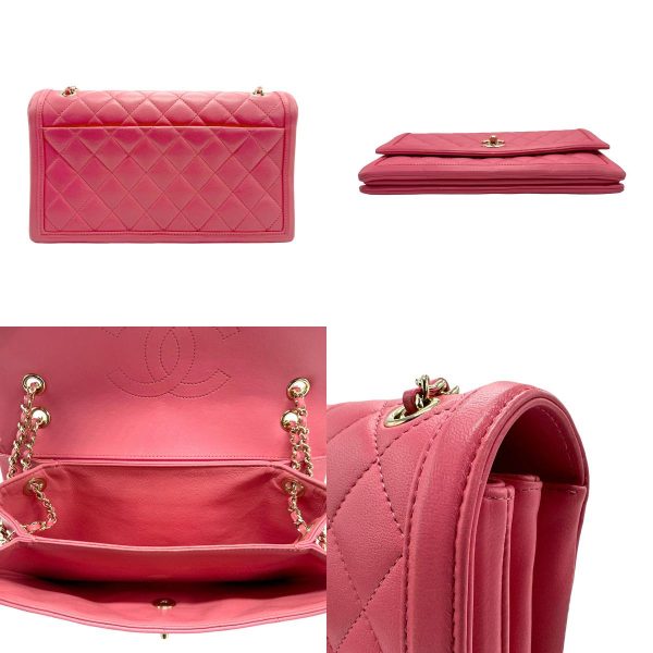 z1519 3 c Chanel Lambskin Shoulder Bag Pink