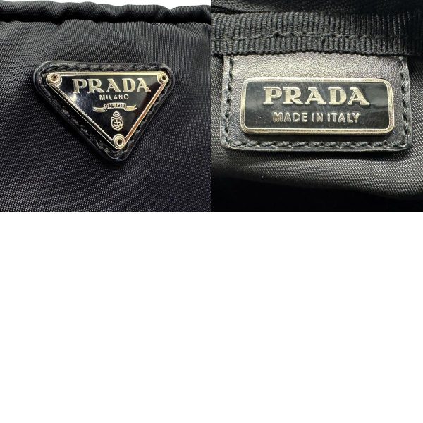 z1525 11 c Prada Nylon Makeup Pouch Black