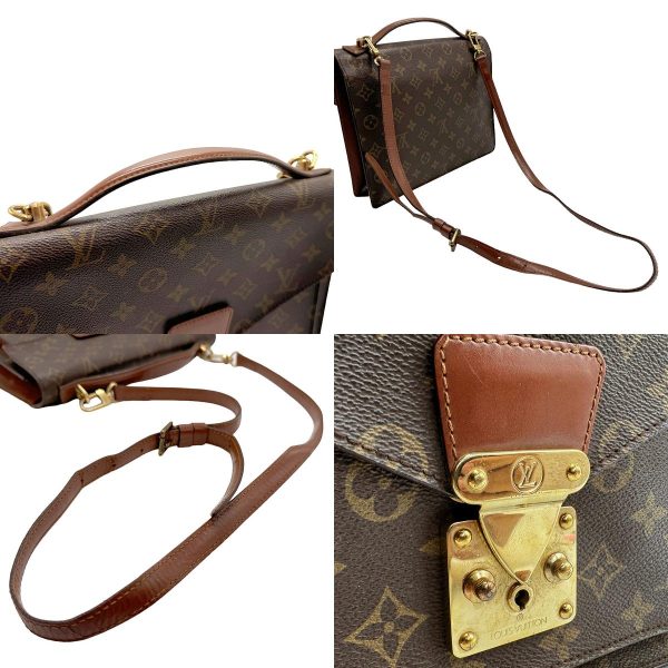 z1527 10 c Louis Vuitton Monogram Monceau Shoulder Bag Brown