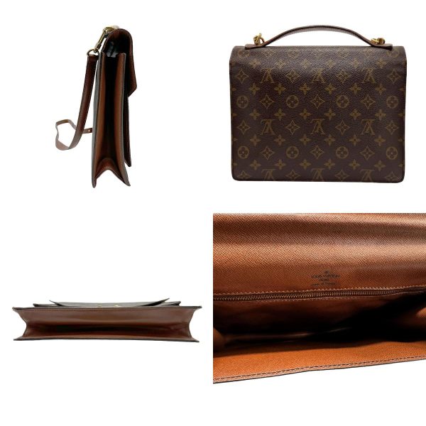 z1527 2 c Louis Vuitton Monogram Monceau Shoulder Bag Brown