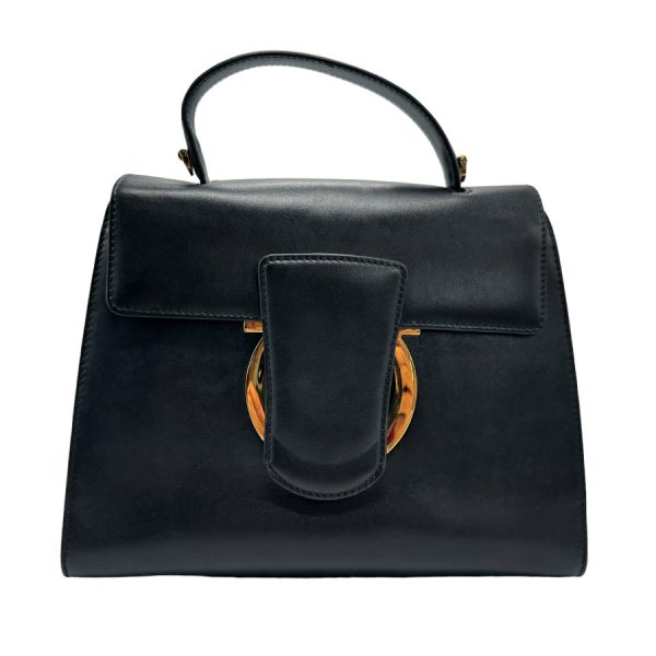 z1547 1 Salvatore Ferragamo Handbag Shoulder Bag Gancini Leather Black