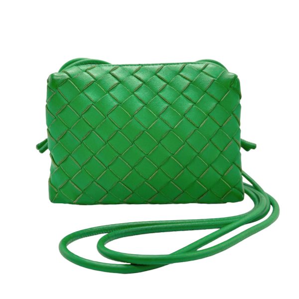 z1553 1 Bottega Veneta Shoulder Bag Intrecciato Leather Green