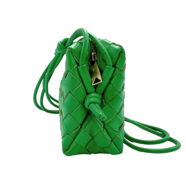 z1553 2 Bottega Veneta Shoulder Bag Intrecciato Leather Green