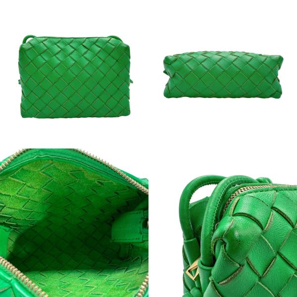 z1553 3 c Bottega Veneta Shoulder Bag Intrecciato Leather Green