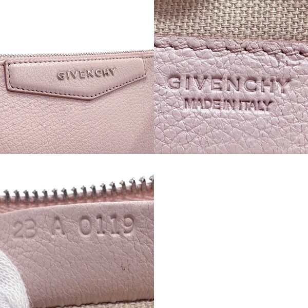 z1559 11 c Givenchy Clutch Bag Pouch Light Pink Silver