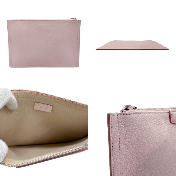 z1559 3 c Givenchy Clutch Bag Pouch Light Pink Silver