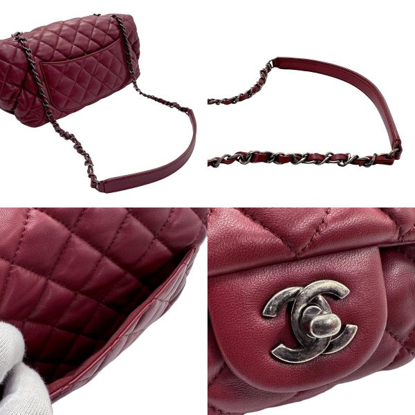 z1568 10 c Chanel Lambskin Shoulder Bag Bordeaux