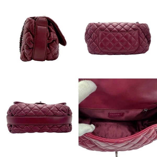 z1568 2 c Chanel Lambskin Shoulder Bag Bordeaux