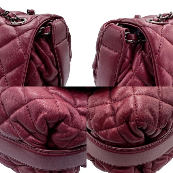 z1568 6 c Chanel Lambskin Shoulder Bag Bordeaux