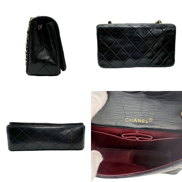 z1587 2 c Chanel Matelasse Leather Crossbody Shoulder Bag Black