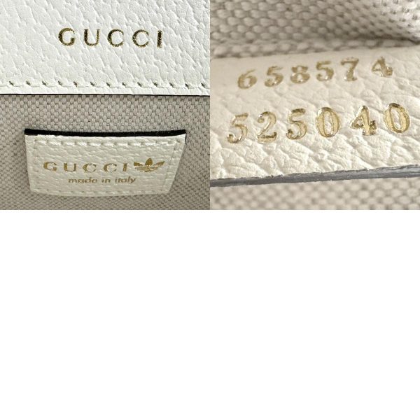 z1590 14 c Gucci Shoulder Bag X Adidas Leather White