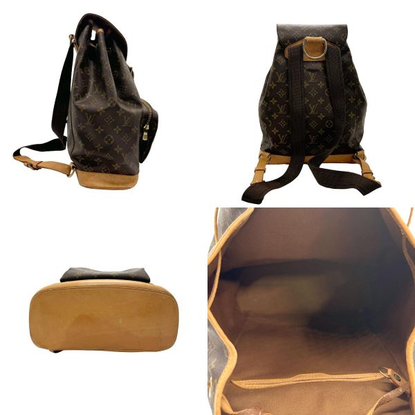 z1613 2 c Louis Vuitton Monogram Montsouris GM Rucksack Brown