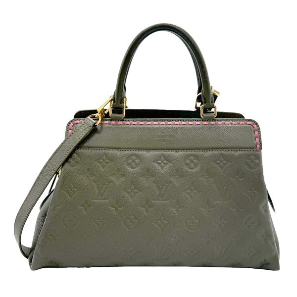 z1614 1 Louis Vuitton Monogram Empreinte Vosges Shoulder Bag Khaki