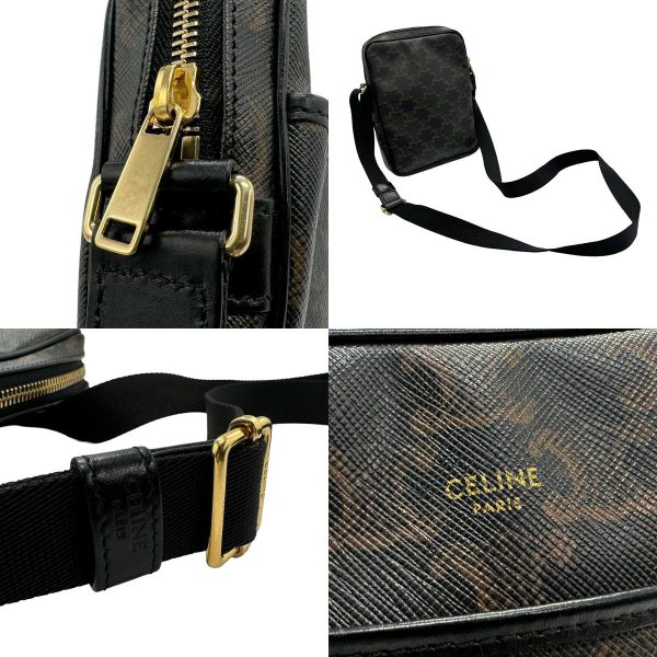 z1620 10 c Celine PVC Messenger Shoulder Bag Black