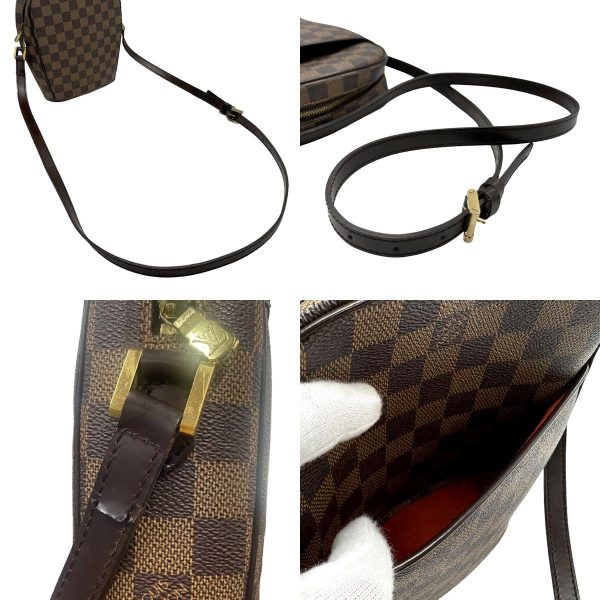 z1624 10 c Louis Vuitton Damier Ipanema PM Shoulder Bag Ebene