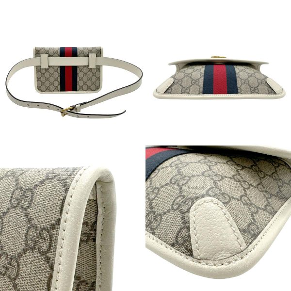 z1642 3 c Gucci Ophidia GG Supreme Canvas Waist Bag Brown