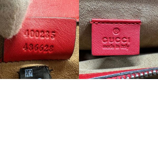 z1653 14 c Gucci Dionysus GG Supreme Canvas Leather Shoulder Bag Red