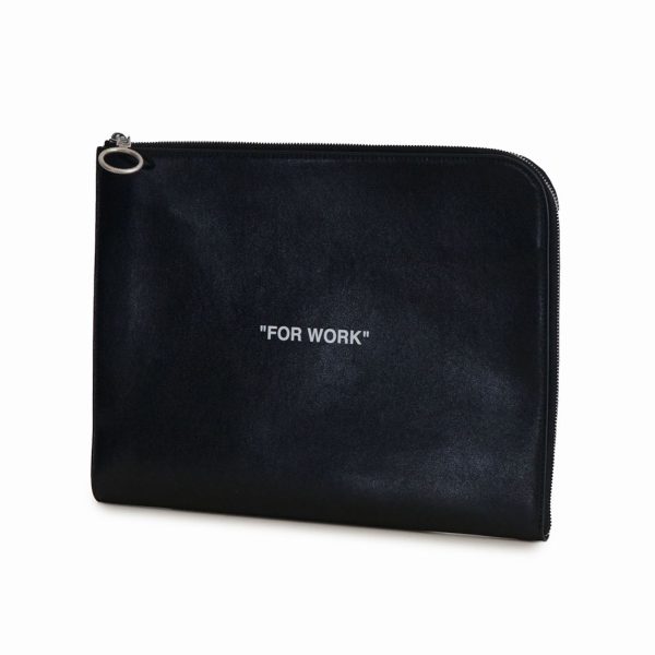 000000007070 Off White Document Case Black