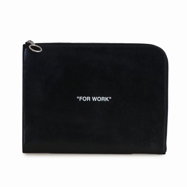 000000007070 1 Off White Document Case Black