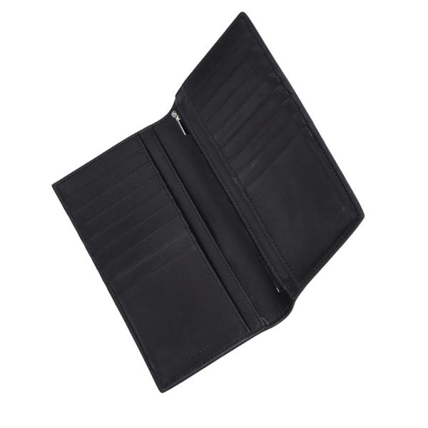 00097 4 Balenciaga Leather Bi fold Wallet Black