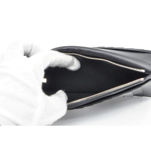 00097 5 Balenciaga Leather Fold Wallet Bag Black