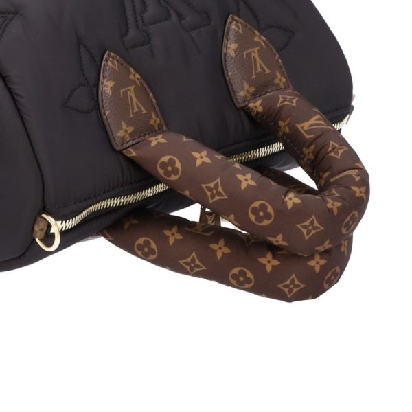 00113 3 Louis Vuitton Speedy Bandouliere 25 LV Pillow Boston Bag Brown