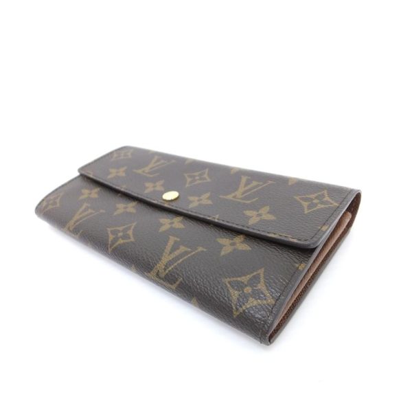 00134 3 Louis Vuitton Portefeuille Sarah Monogram Wallet Bag Brown