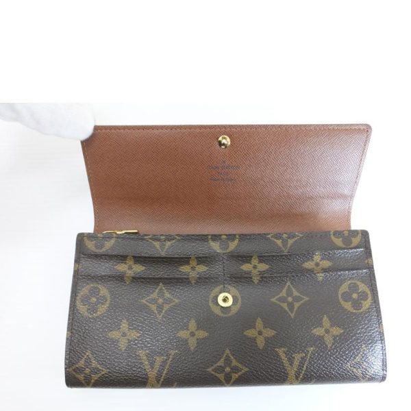 00134 4 Louis Vuitton Portefeuille Sarah Monogram Wallet Bag Brown