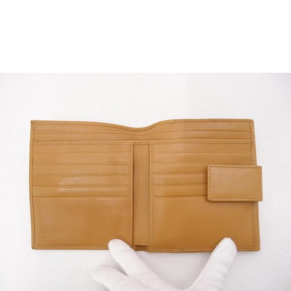 00156 4 Gucci Leather W Hook Wallet Camel