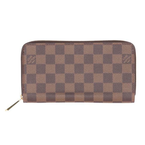 00164 1 Louis Vuitton Zippy Damier Wallet Brown