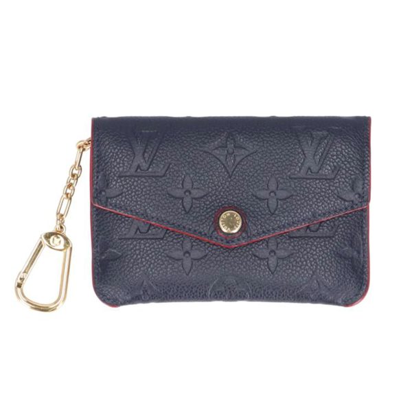 00171 1 Louis Vuitton Pochette Monogram Empreinte Key Holder Blue