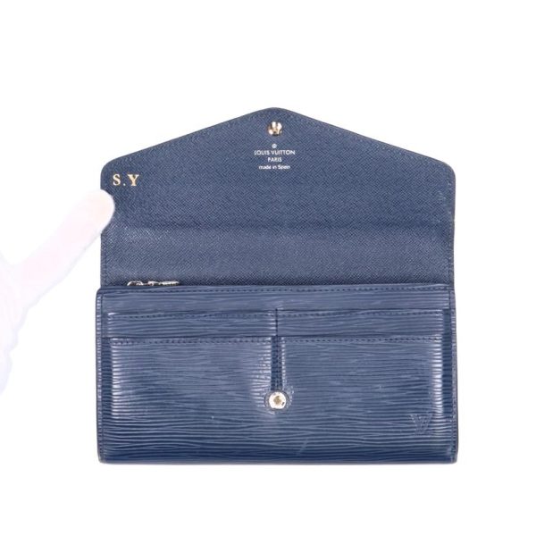 00188 4 Louis Vuitton Portefeuil Sarah Epi Wallet Indigo