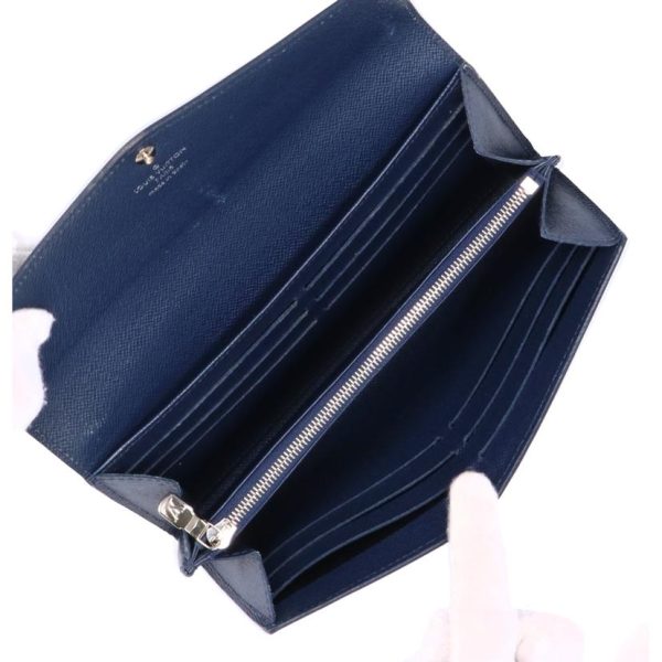 00188 5 Louis Vuitton Portefeuil Sarah Epi Wallet Indigo